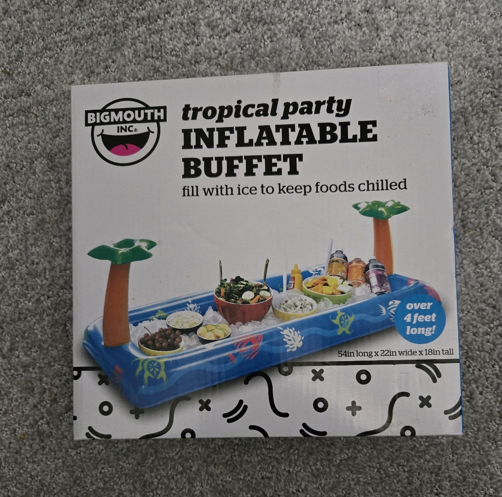 NEW Big Mouth Tropical Party Inflatable Buffet